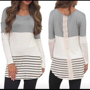 Size Medium Tunic top with lace details